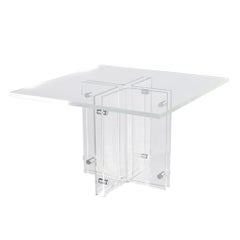 Vintage Square Acrylic Games Table Circa 1970's