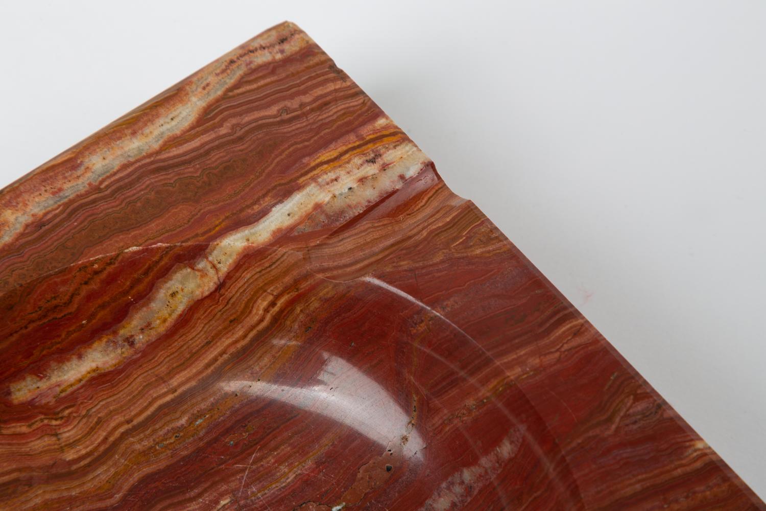 Vintage Square Ashtray in Red Onyx 4