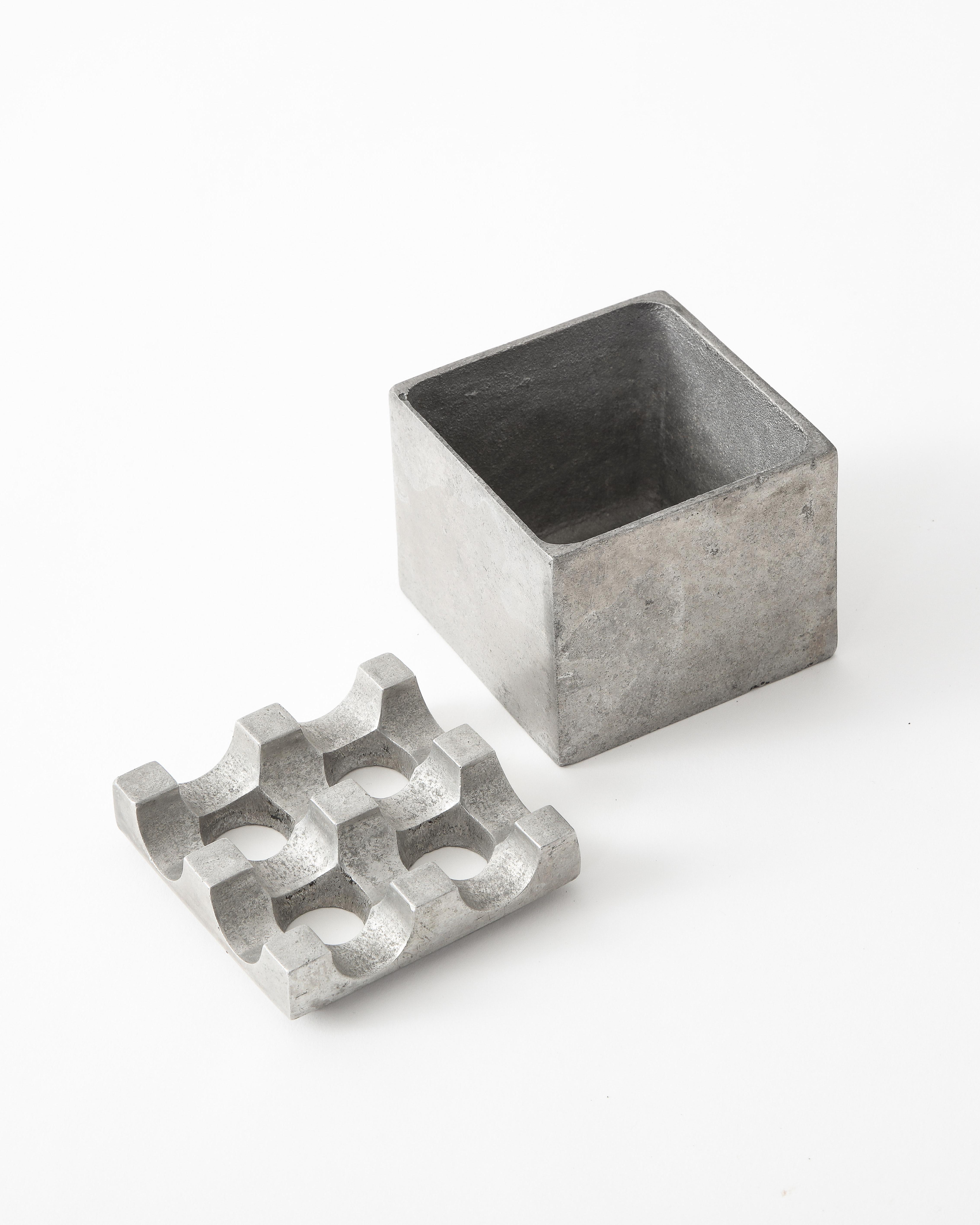 Cenicero de aluminio de Backstrom Holger & Ljungberg Bo, Suecia Años 70 Cromo