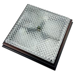 Vintage square ceiling lamp, Italy, 1970s