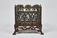 Vintage Square Decorative Footed Iron Plant Holder