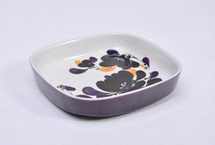 Mid-Century Modern square Faience plate by Ivan Weiss for Royal Copenhagen
