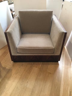Vintage Square Form Case in Rosewood Veneered Milo Baughman Lounge