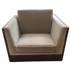 Vintage Square Form A en placage de bois de rose Milo Baughman Lounge