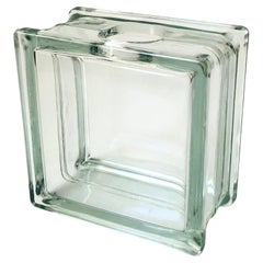 Vintage Square Glass Block Vase