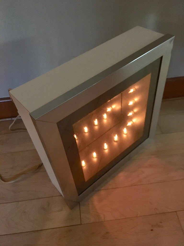Vintage Square Infinity Mirror at 1stDibs