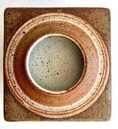 Vintage Square Lidded Jar by Dan Weaver of Maine Kiln Works