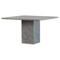 Vintage Square Marble Dining Table From Italy, Circa 1970