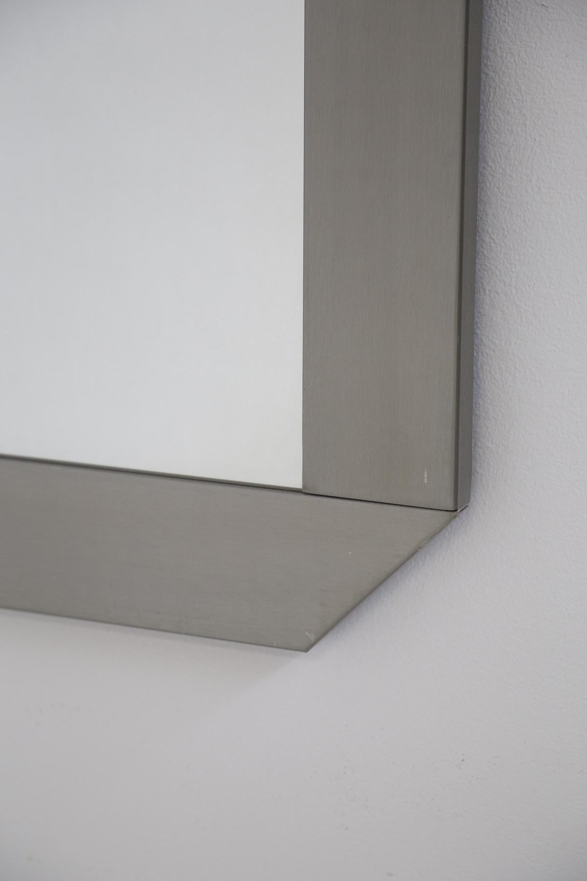 Italian Vintage Square Mirror by Vittorio Introini for Residence Vips For Sale