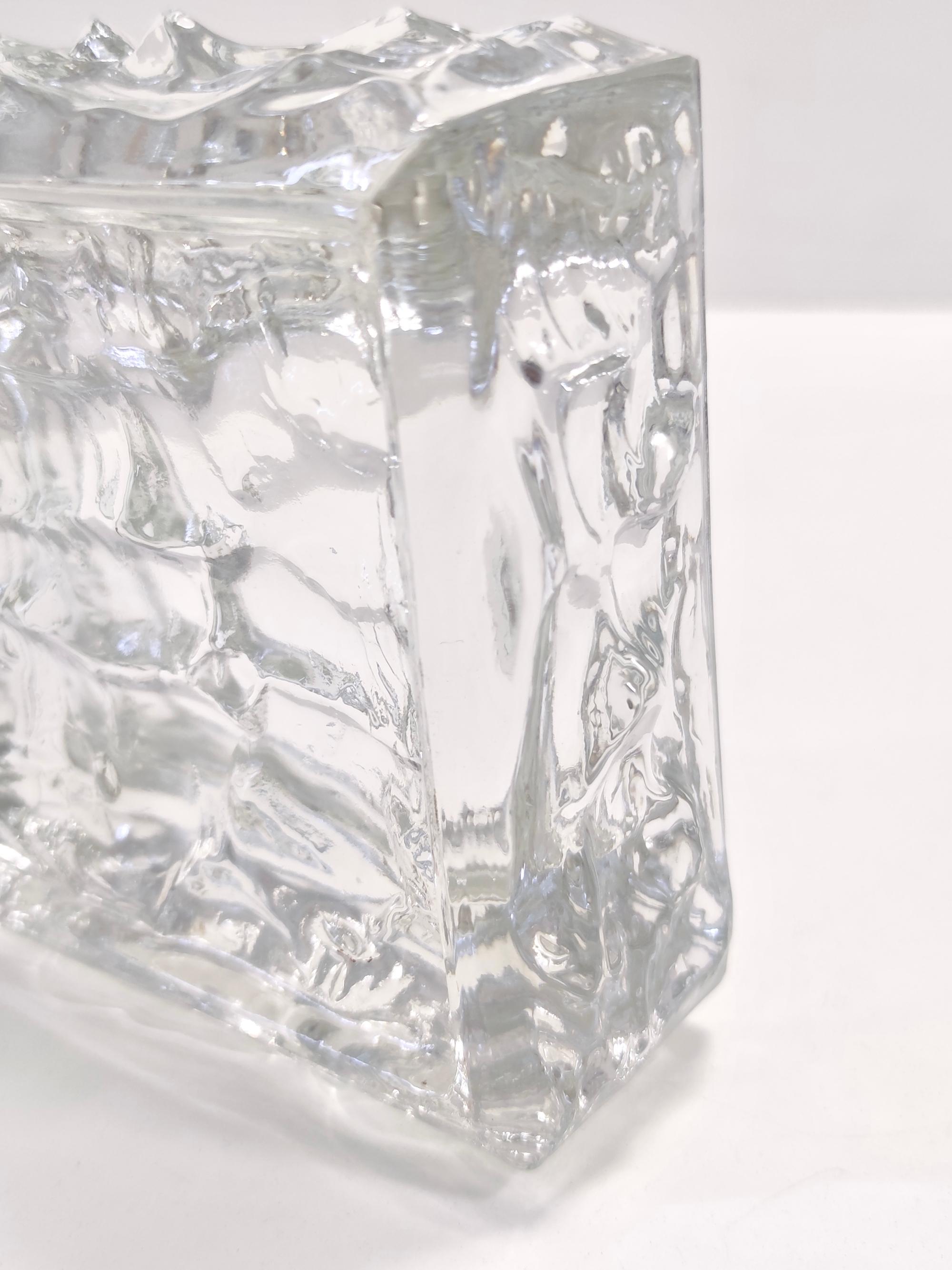 Vintage Quadrat geformt dickem Glas Aschenbecher - Trinket Bowl, Italien  (Geformt) im Angebot