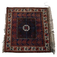 Vintage square oriental floor/decorative rug with beautiful colors 76x76cm