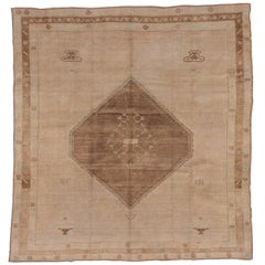 Vintage Square Oushak Carpet Vintage Square Oushak Carpet