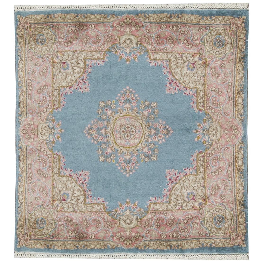 Vintage Square Persian Kerman Rug, circa 1940 3'10 x 4' For Sale