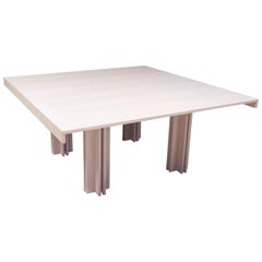 Vintage Square Quatour Dining Table in White Ash by Carlo Scarpa for Gavina 1974