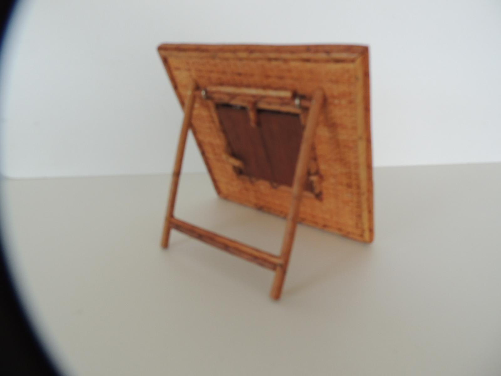 rattan picture frame