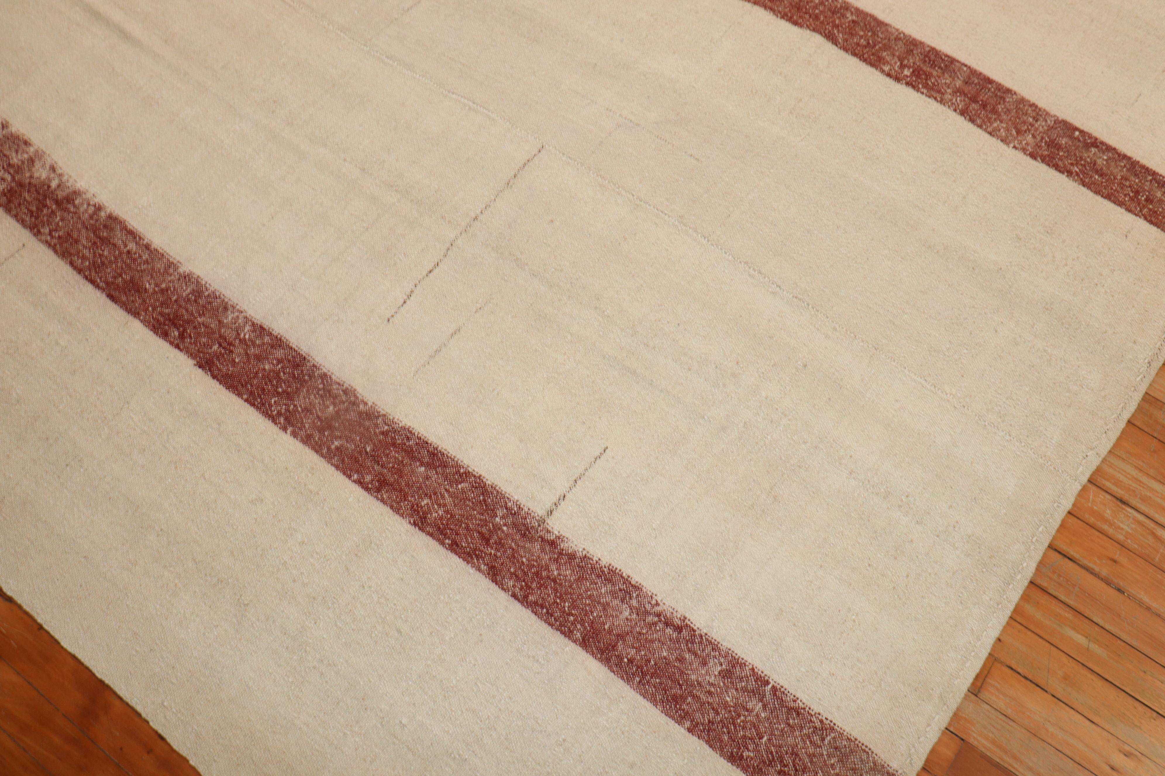 Wool Vintage Square Room Size Turkish Kilim For Sale