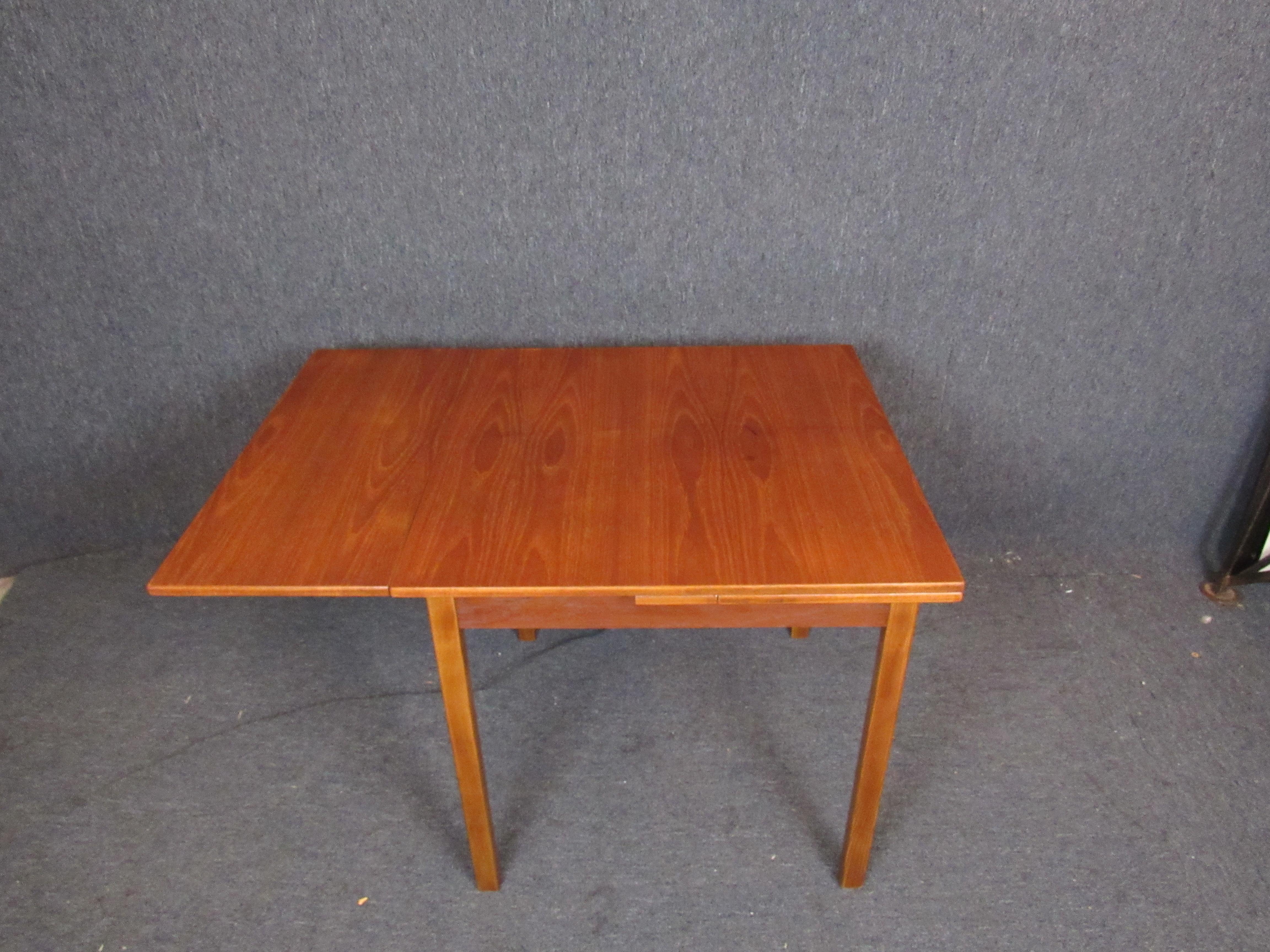 Vintage Square Teak Extending Dining Table 1