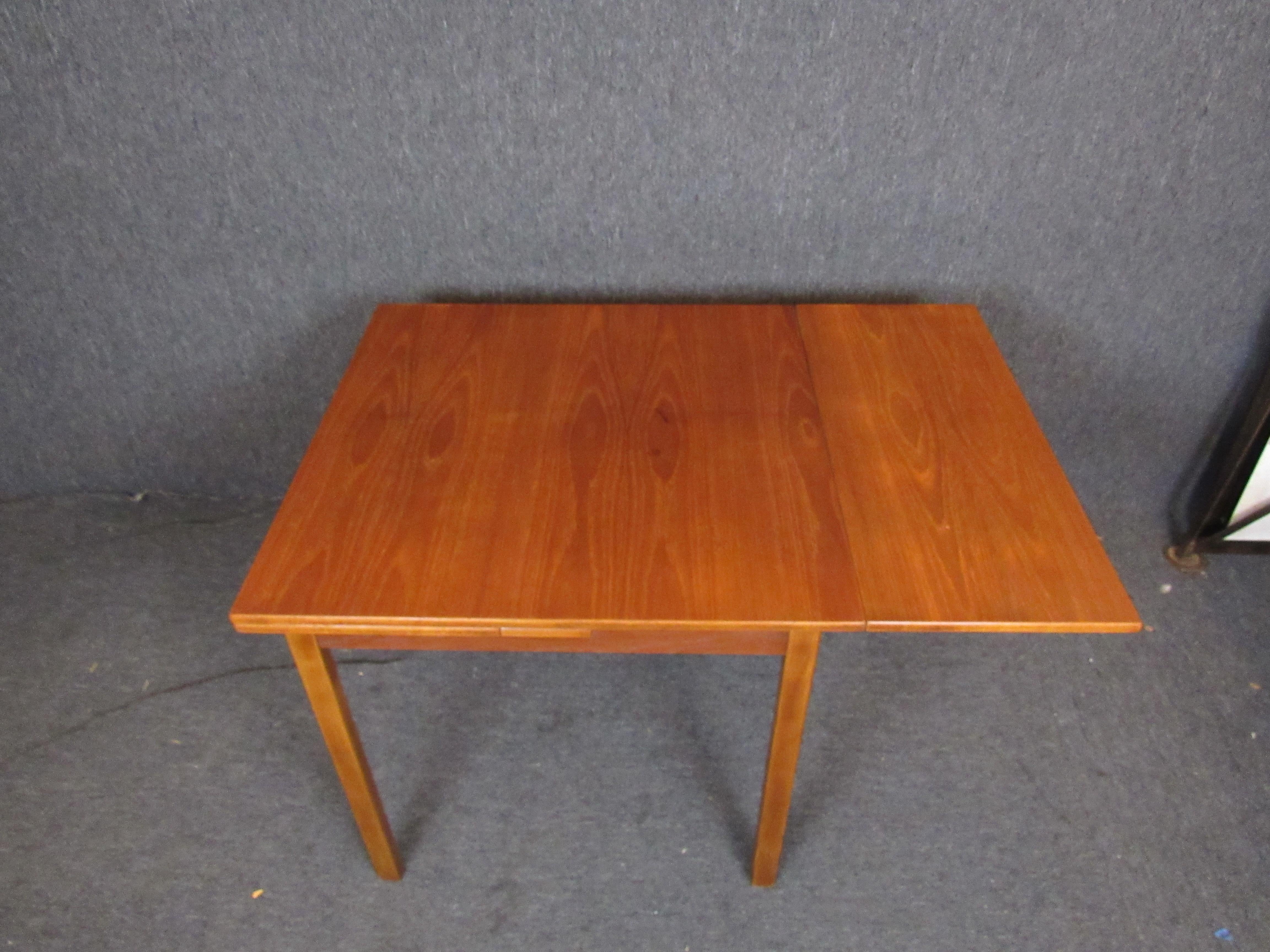 Vintage Square Teak Extending Dining Table 2