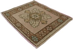 Vintage Square Turkish Oushak Carpet