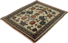 Vintage Square Turkish Oushak Carpet