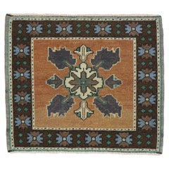 Tapis Oushak turc carré vintage