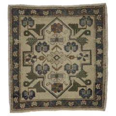 Tapis Oushak turc carré vintage