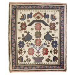 Tappeto turco Oushak quadrato vintage