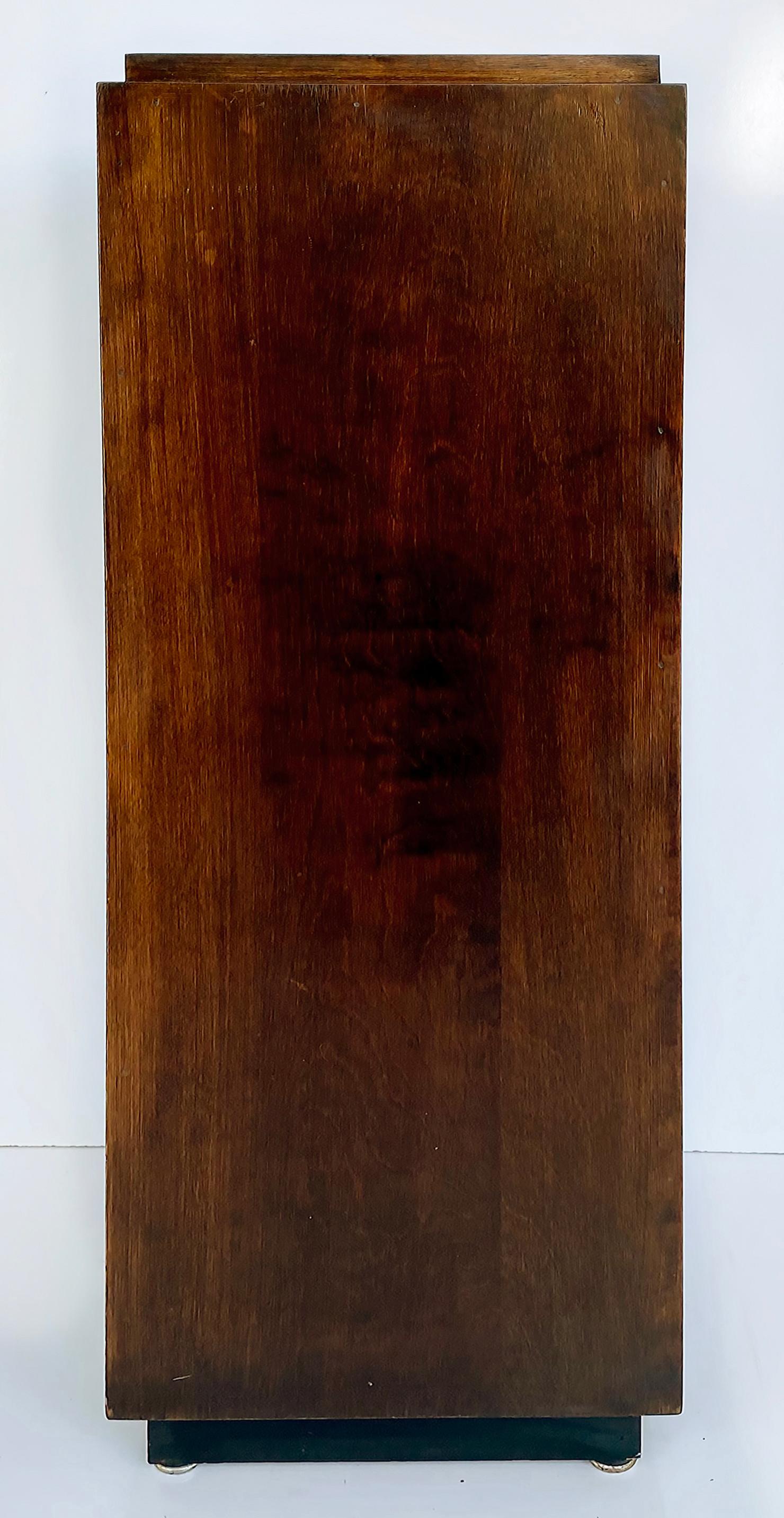American Vintage Square Wood Column Pedestal with Recessed Black Base