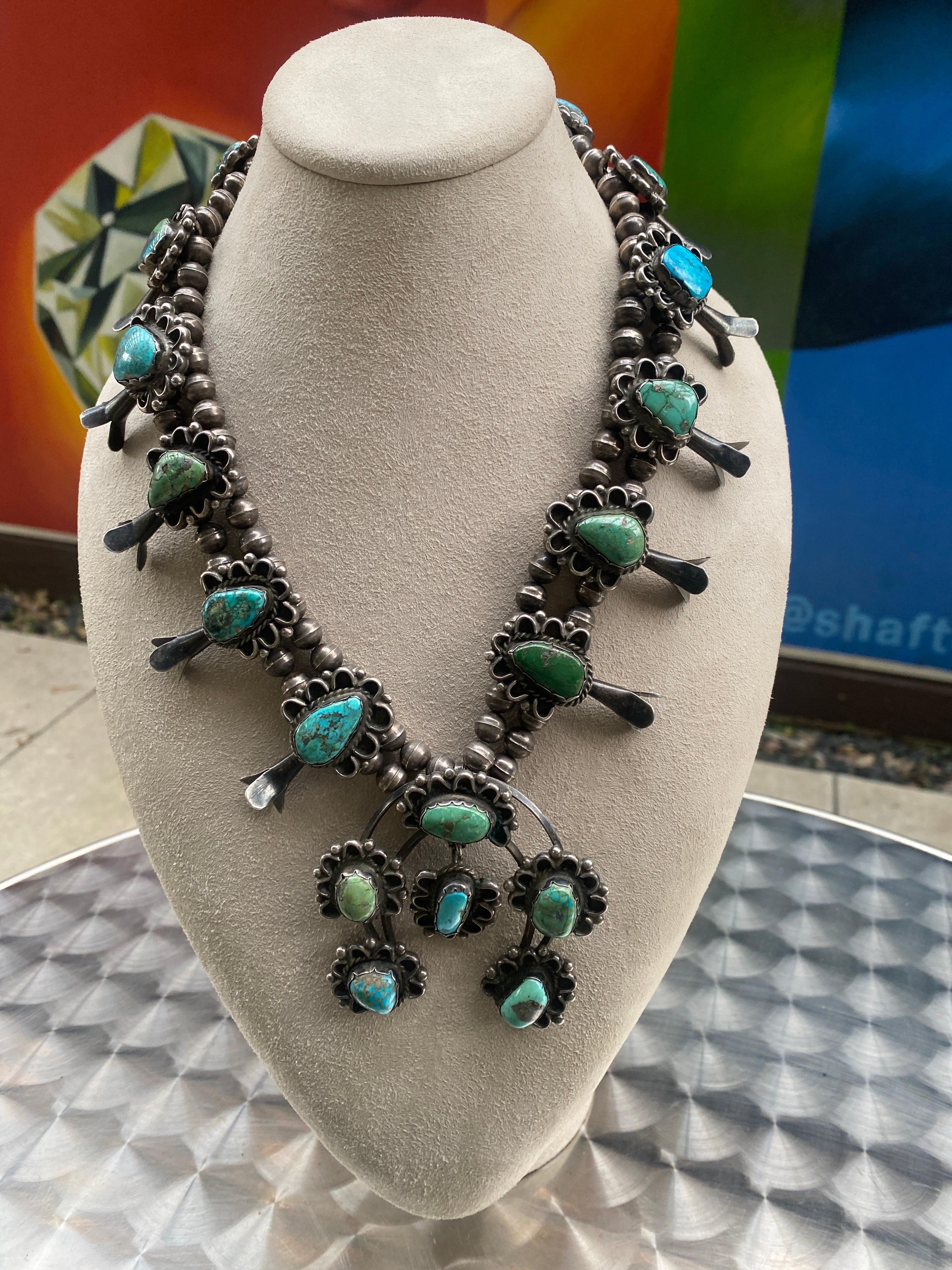 vintage squash blossom necklace
