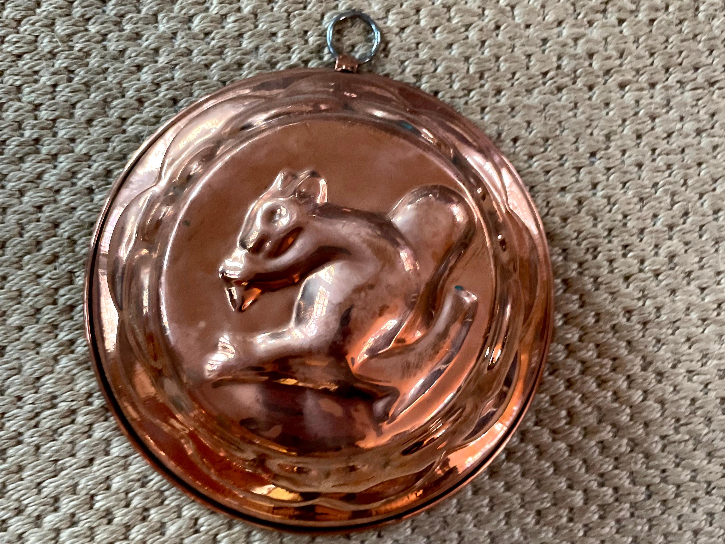French Vintage Squirrel Copper Mould