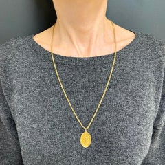 Vintage St. Christopher Necklace 14k Gold