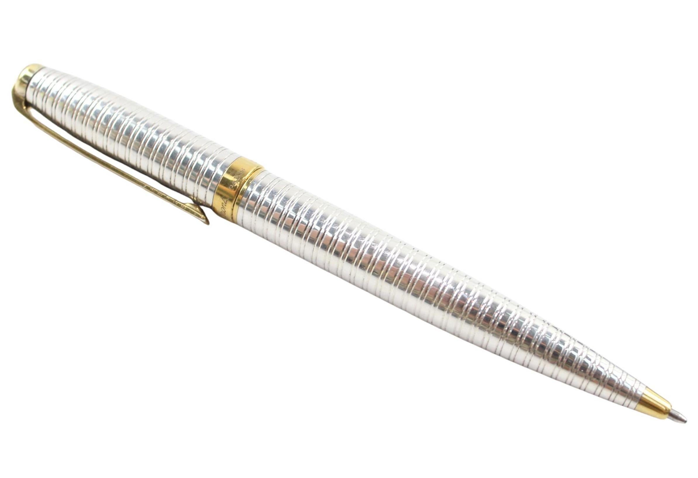 S.T DuPont Fidélio Zweifarbiger gerippter Kugelschreiber mit Originalverpackung im Angebot 10