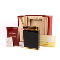 Vintage S.T. Dupont Jeroboam Lighter Black Lacquer in Box 1990s