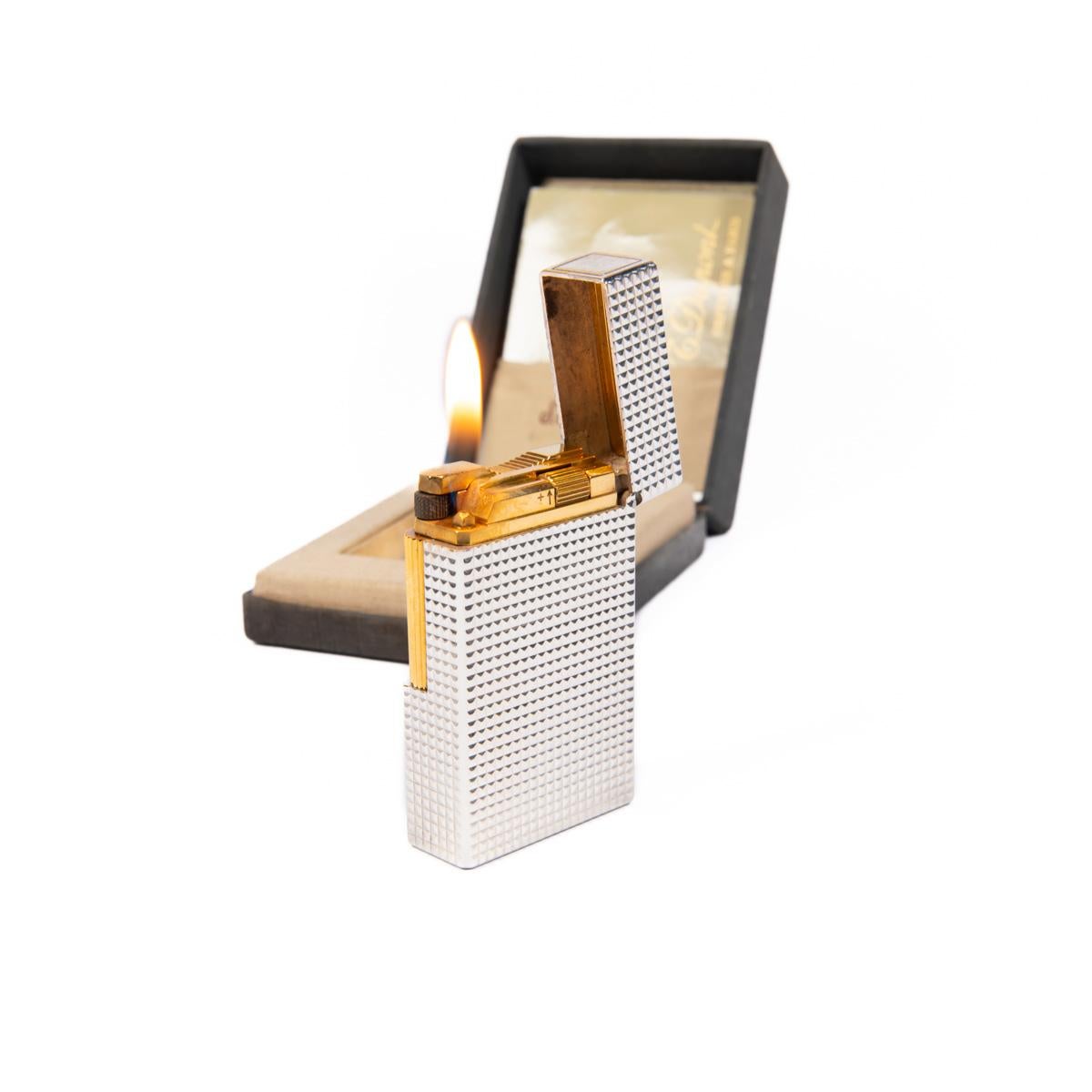 Vintage S.T. DUPONT Ligne 1 BR Lighter Two-Tone 1980s in Box 3