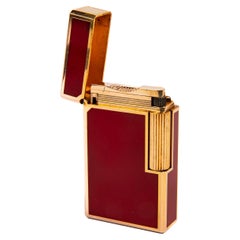 Vintage S.T. DUPONT Ligne 1 BR Regular Lighter Red Lacquered 1980s