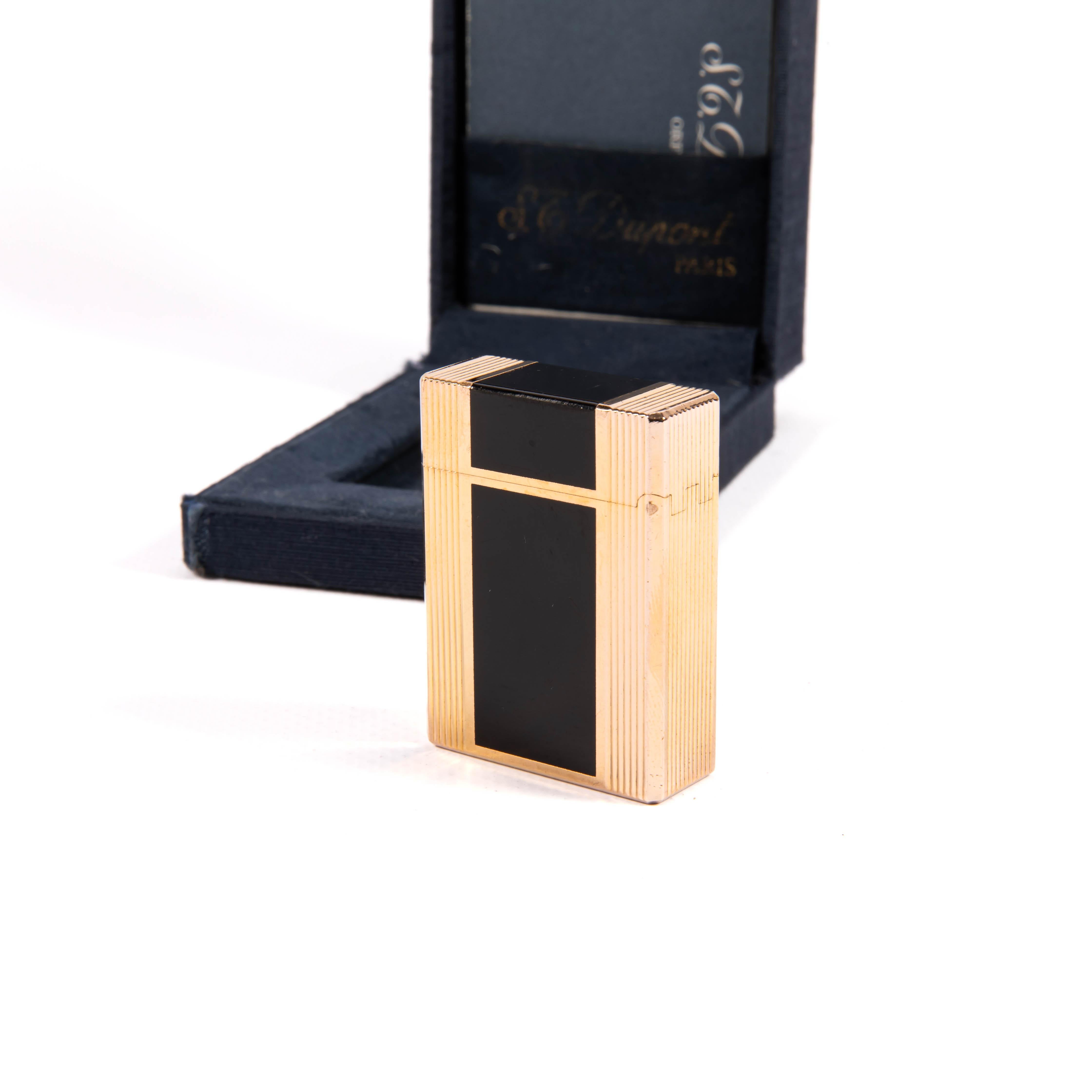 Vintage S.T. DUPONT Ligne 1 BR Small Lighter Laque de Chine in Box 1980s 1