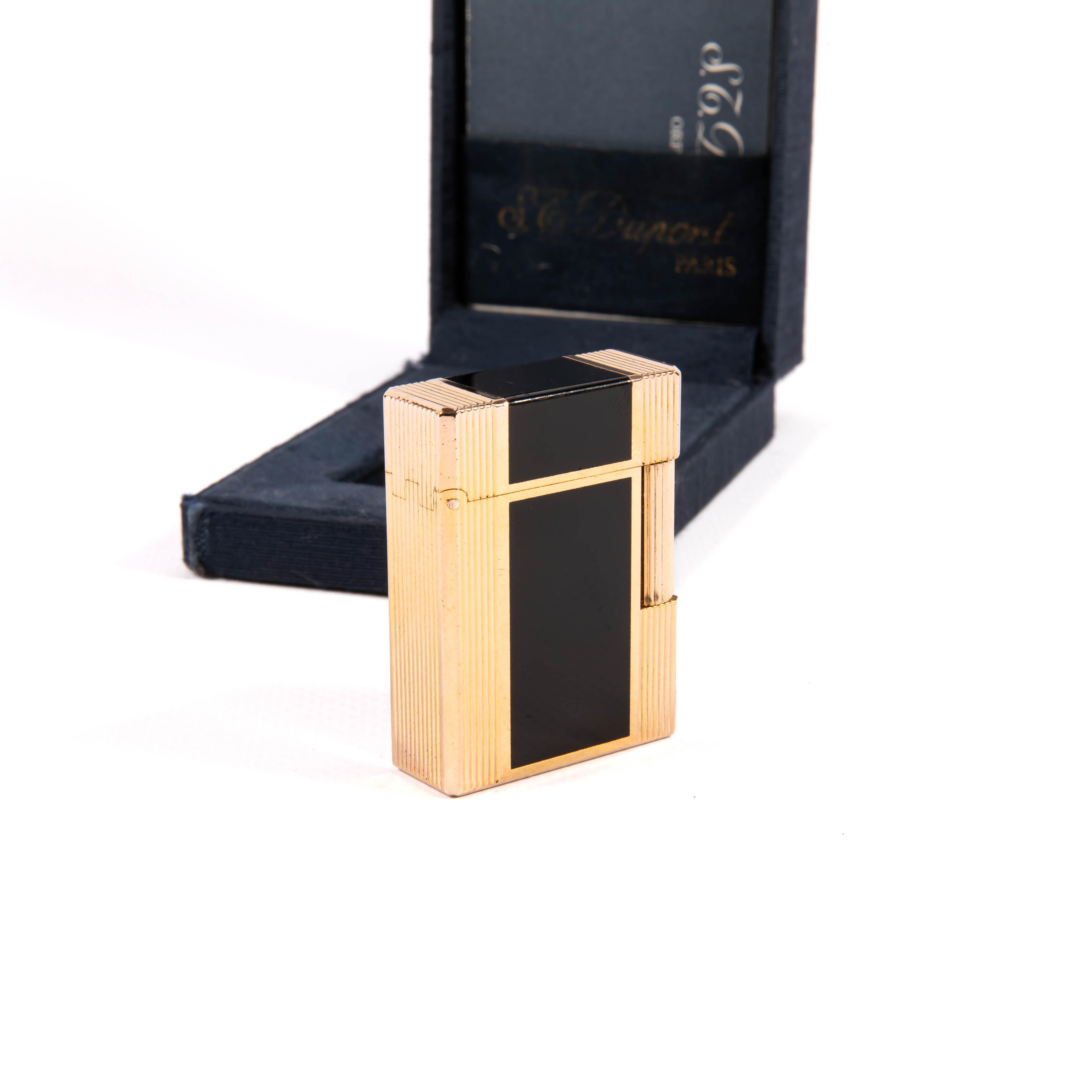 Vintage S.T. DUPONT Ligne 1 BR Small Lighter Laque de Chine in Box 1980s 2