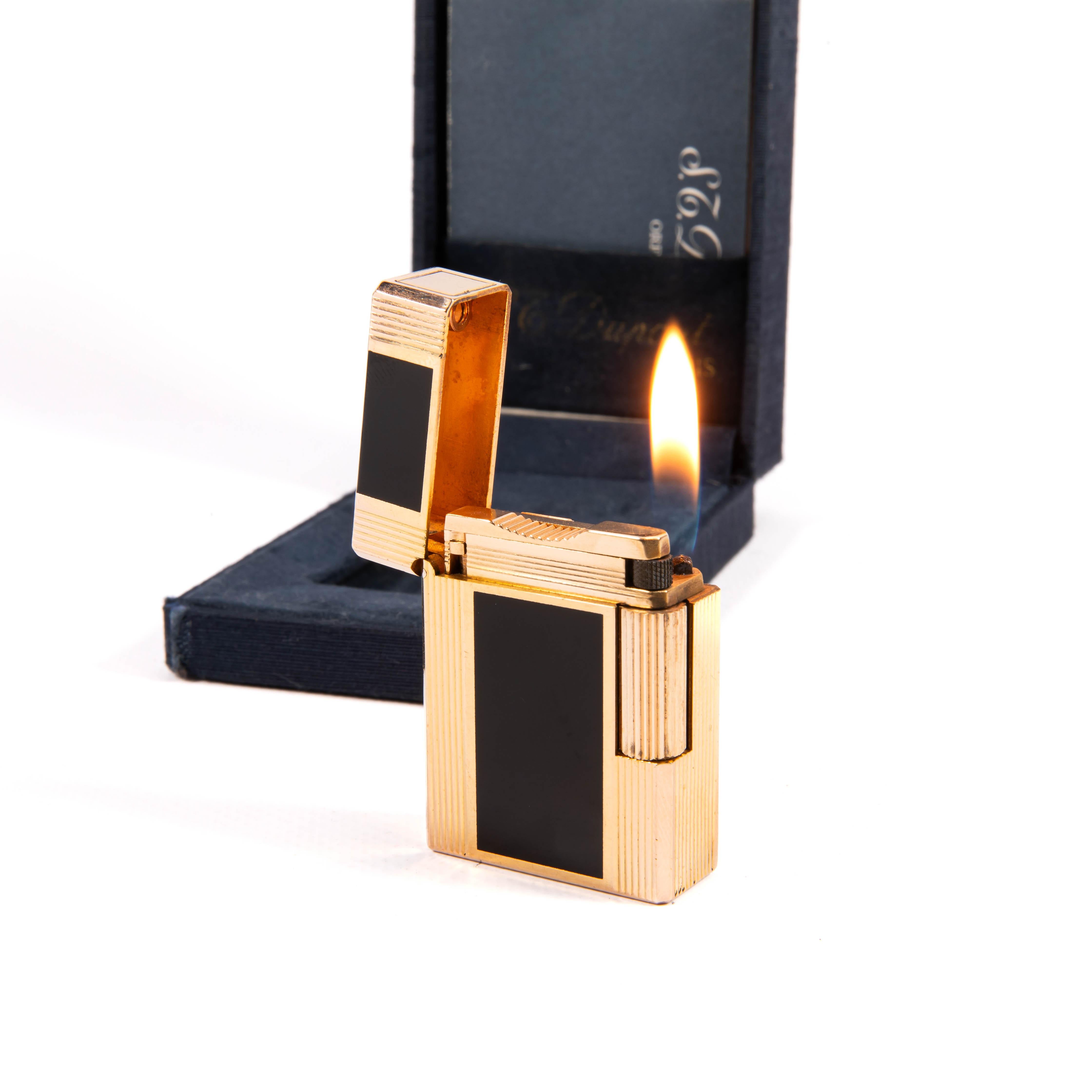 Vintage S.T. DUPONT Ligne 1 BR Small Lighter Laque de Chine in Box 1980s 3