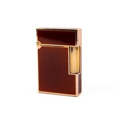 Vintage S.T. Dupont Ligne 2 Small Lighter Brown Lacquered 1980s