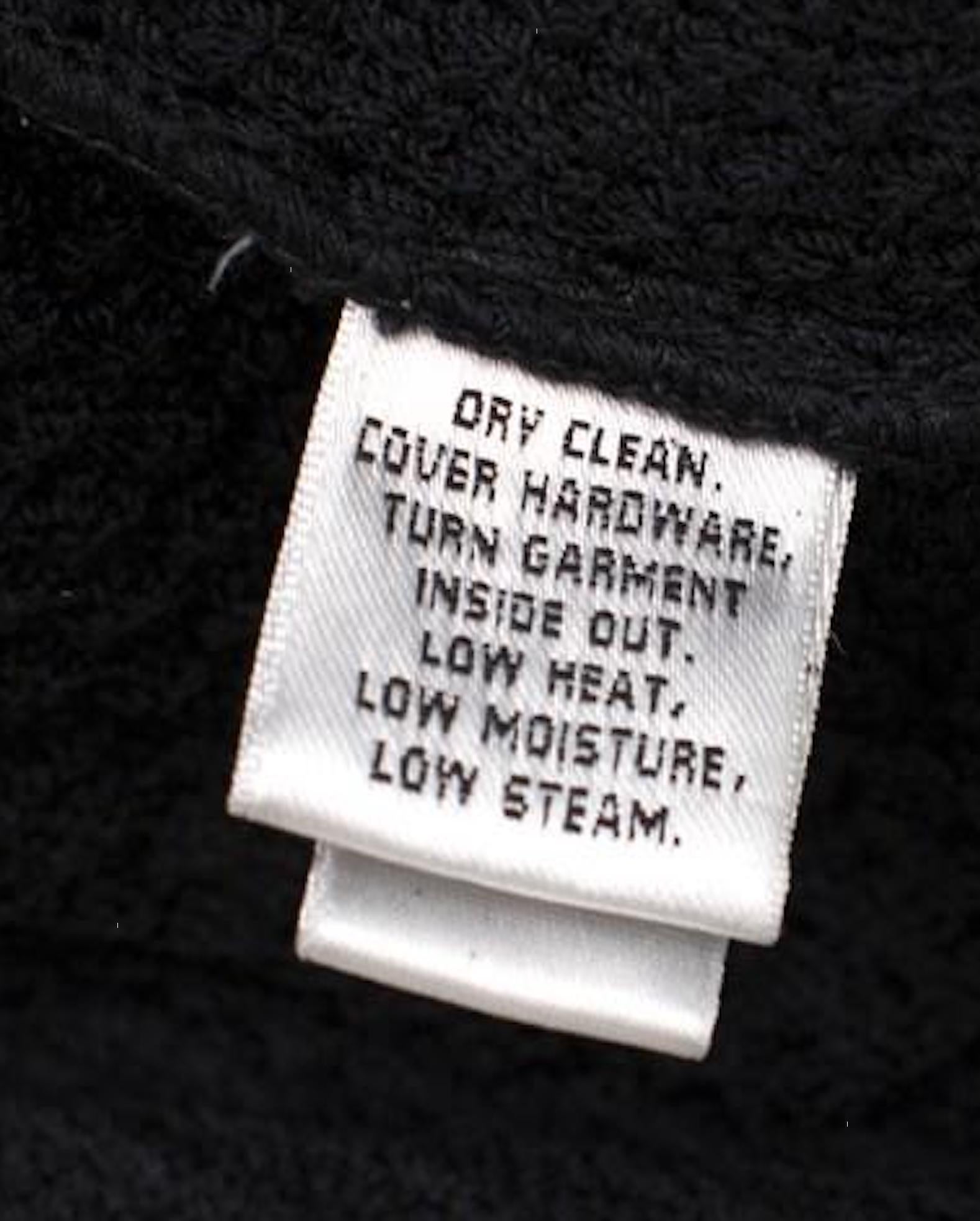 Vintage St John Caviar Black Knit Wool Blazer and Skirt Suit For Sale 7