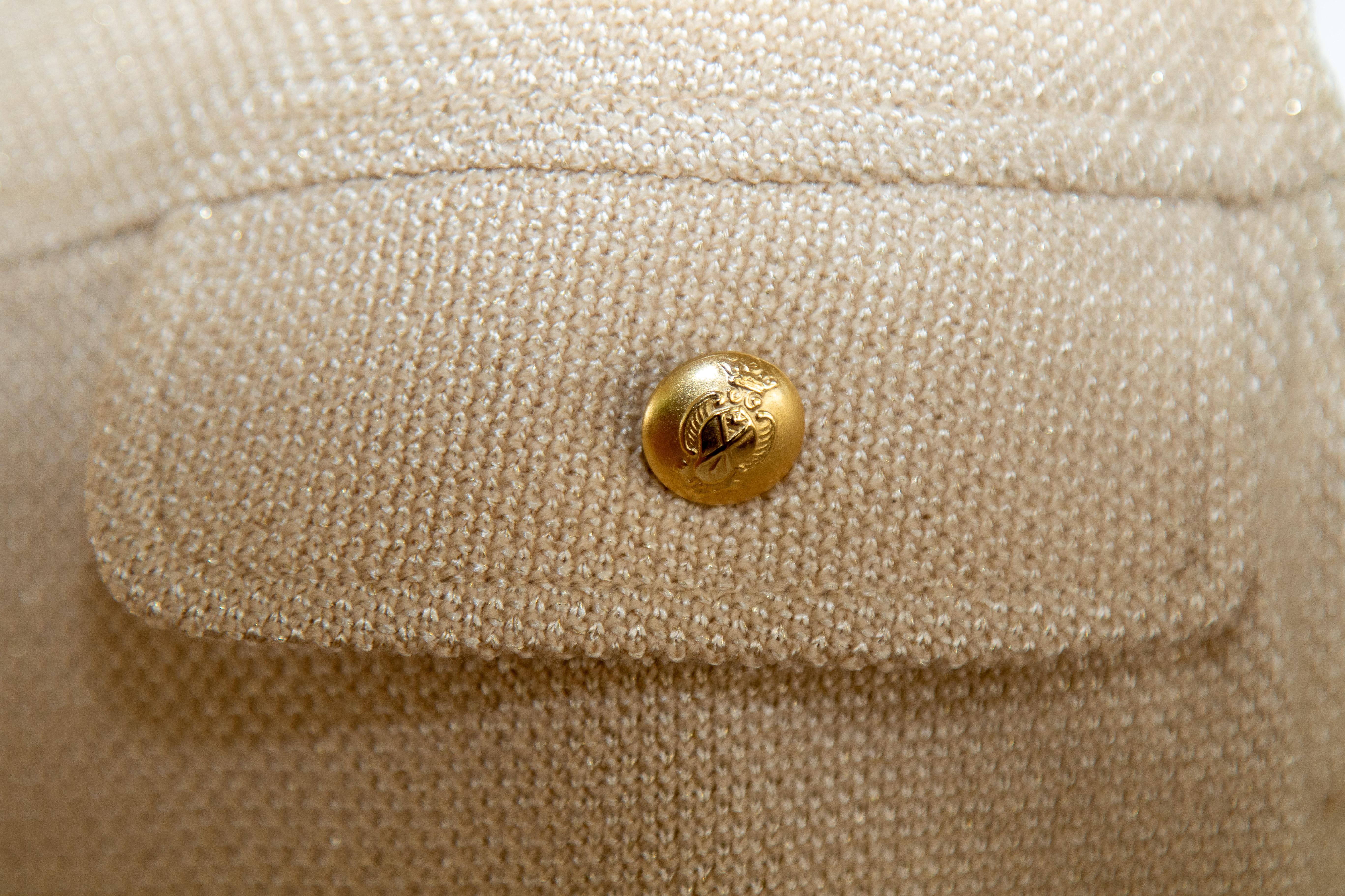 Vintage St John Sammlung von Marie Gray Beige stricken Wolle Minikleid im Angebot 6