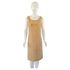 Vintage St John Sammlung von Marie Gray Beige stricken Wolle Minikleid
