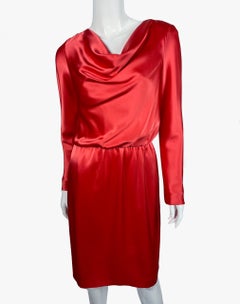 Vintage St. John Couture Cowl Neck Dress, 1990s