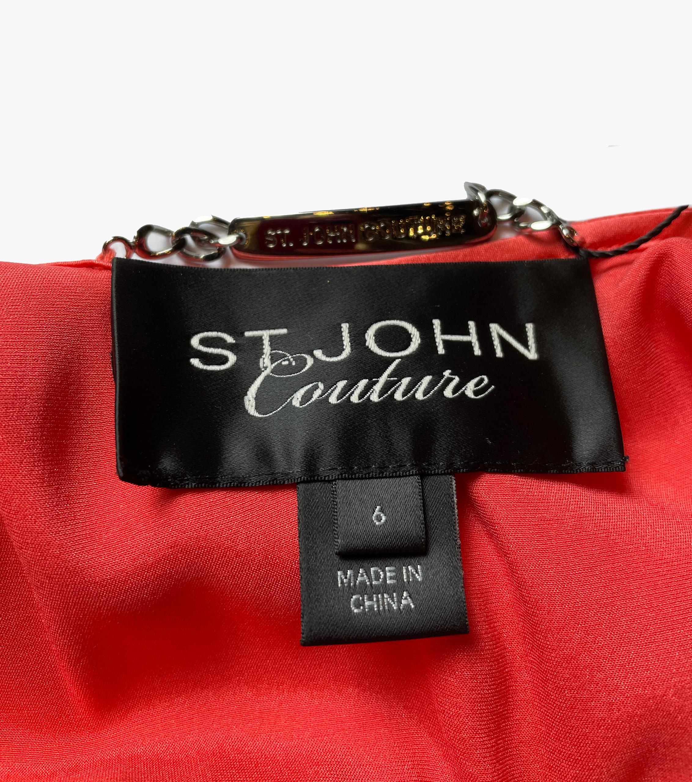 St. John Couture - Robe à col bénitier vintage, années 1990 Pour femmes en vente