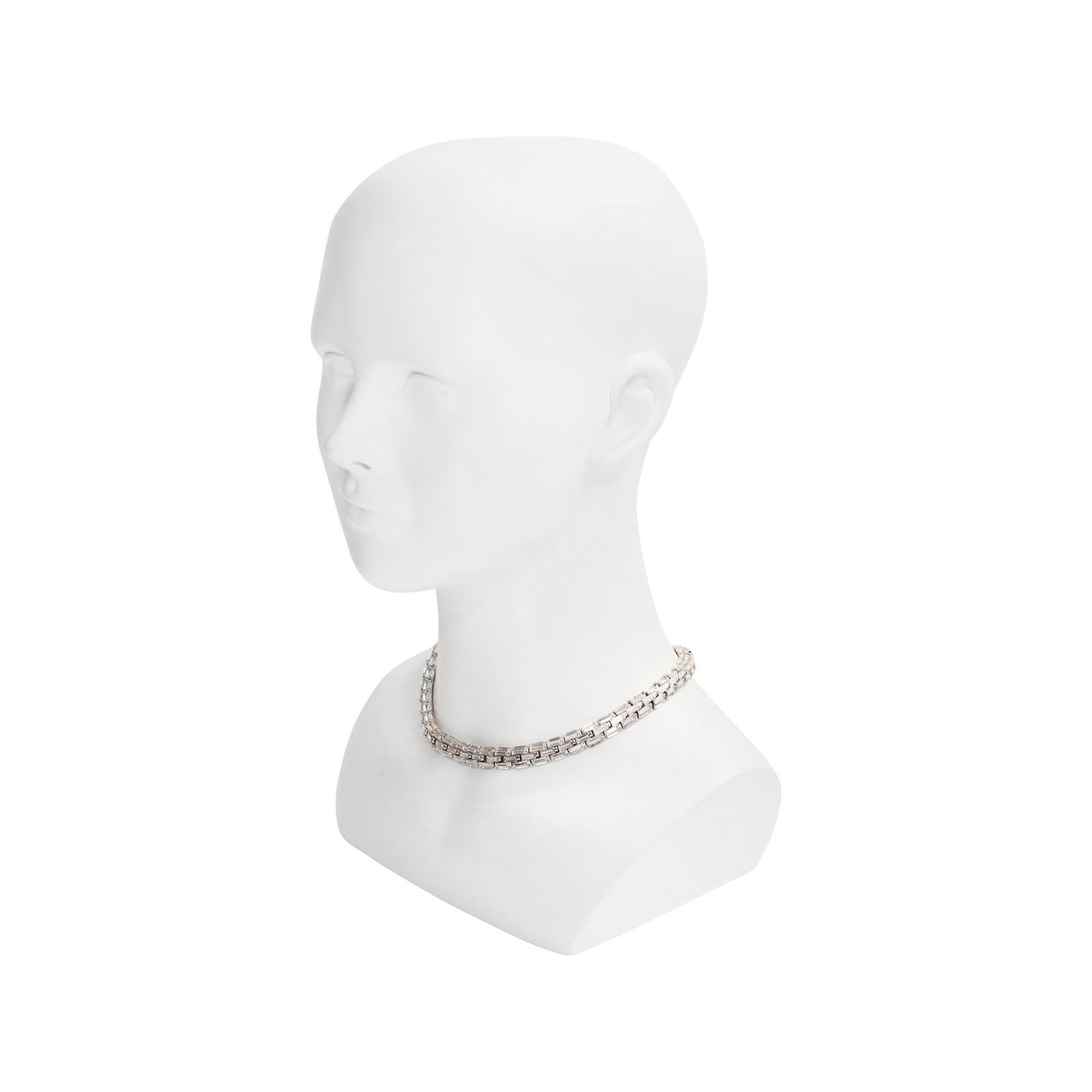 Vintage St John Crystal Collar Necklace, circa 1990s For Sale 3