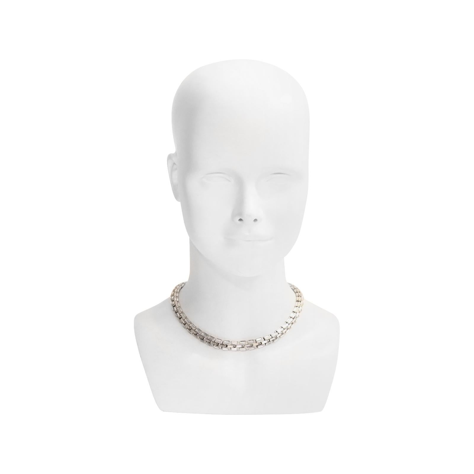 Vintage St John Crystal Collar Necklace, circa 1990s For Sale 5