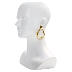 Vintage St John Gold Tone Hoop Earrings Circa 1990s