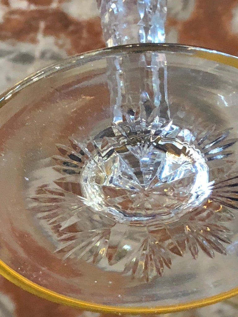 Vintage St. Louis Crystal Eight Mouth Blown and Hand Engraved / All