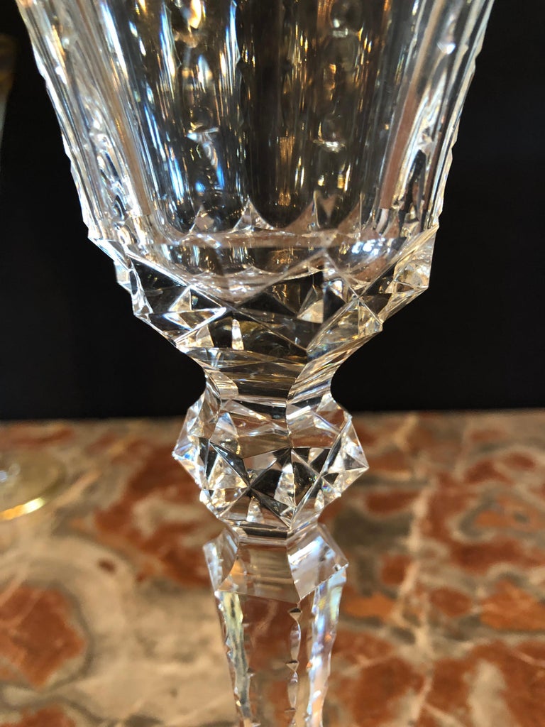 Vintage St. Louis Crystal Eight Mouth Blown and Hand Engraved / All