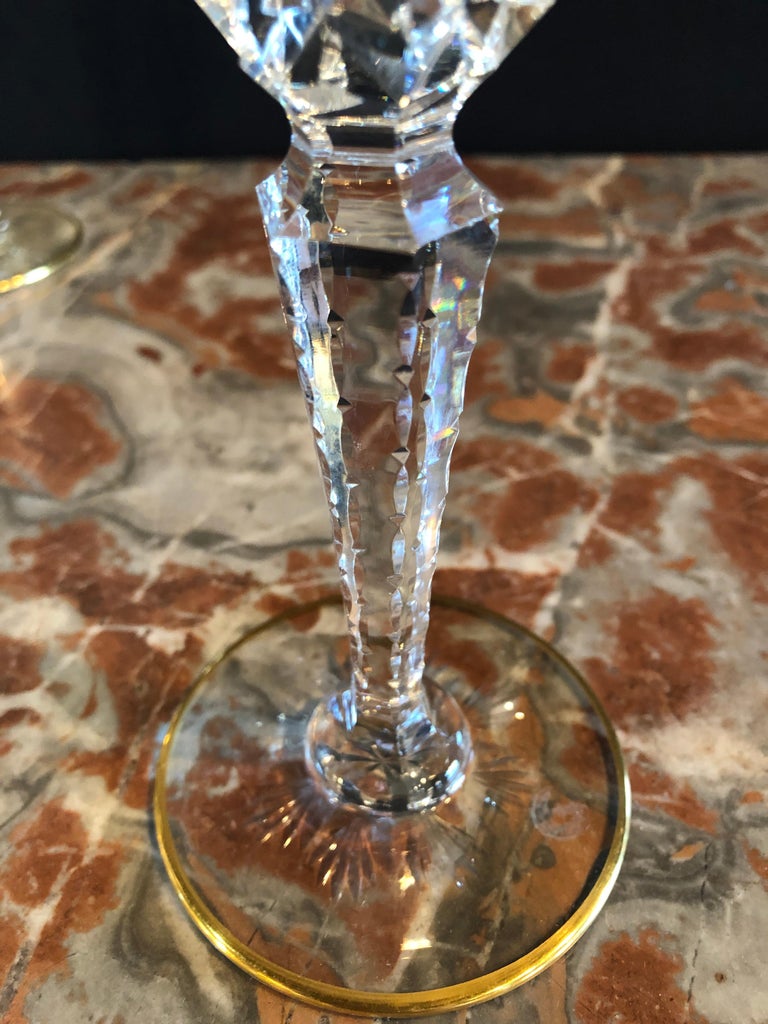 Vintage St. Louis Crystal Eight Mouth Blown and Hand Engraved / All